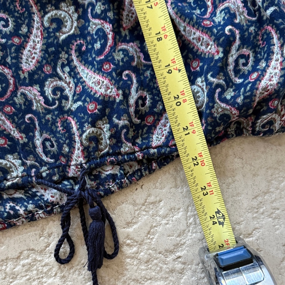 Denim & Supply Ralph Lauren Blue and Pink Paisley Blouse - Picture 4 of 5